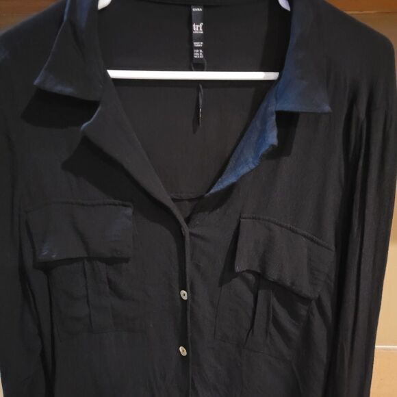 Zara trf collection Black Button-Up Blouse - Picture 2 of 4